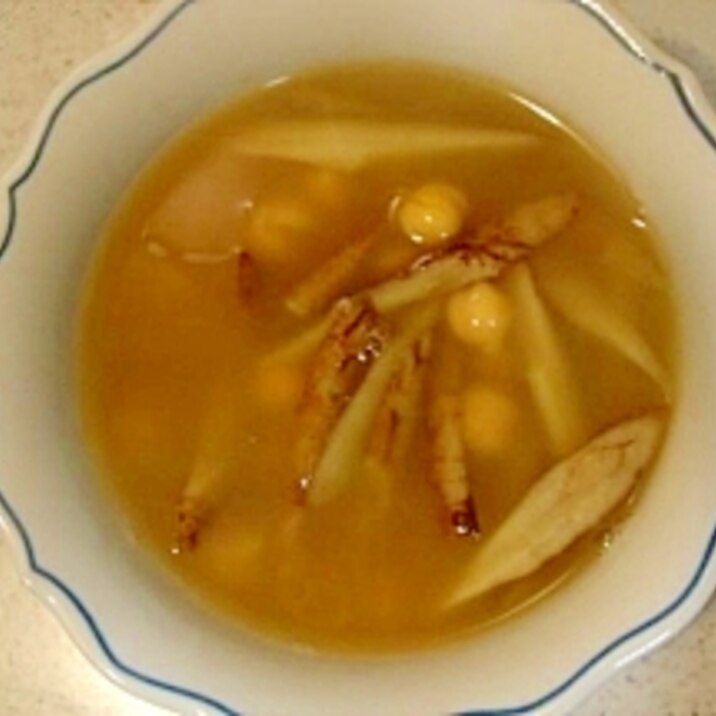 牛蒡とひよこ豆のカレースープ